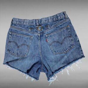 Levi's Cinch-Back High-Waisted Jean Shorts (Vintage Style)